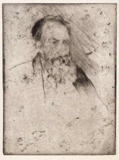 Portrait of Albert P. Ryder by J. Alden Weir