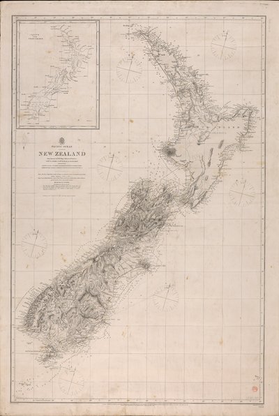 Chart of New Zealand by J. & C. Walker