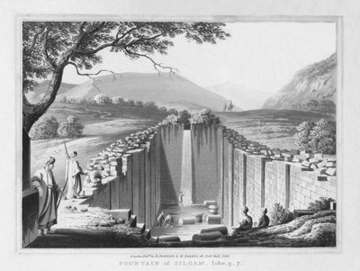 Fountain of Siloam. John. 9.7., 1830 by J. Clarke