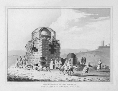 Sepulchre of Rachel. Genesis 35:20, 1830 by J. Clarke
