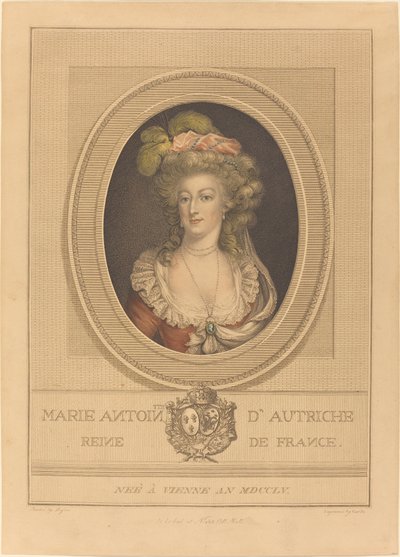 Marie-Antoinette by J. Curtis after Joseph Boze