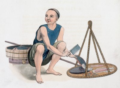 A Fishmonger, 1800 by J Dadley