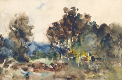 Landscape Sketch by J. Frank Currier