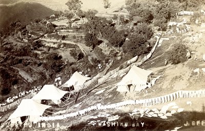Subathu India Washing Bay, c.1900-1930 by J. Gee