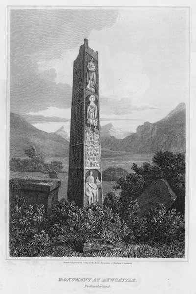 Monument at Bewcastle, Northumberland by J. Greig