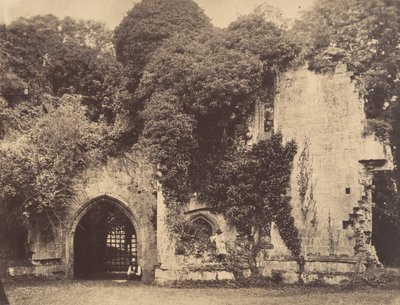 Old Gateway, Raglan Castle, Monmouthshire, 1855 by J. Holden
