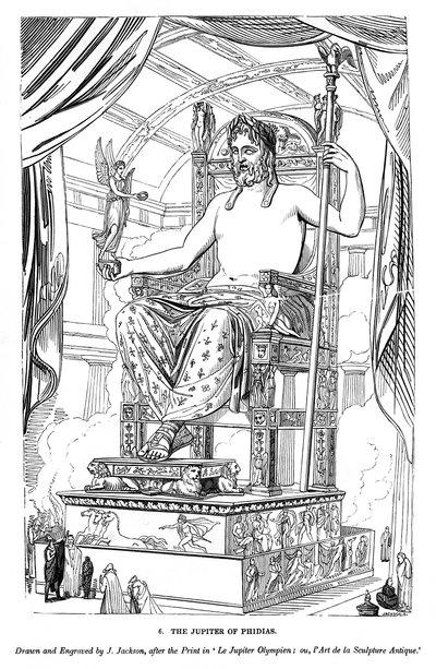 The Jupiter of Phidias, 1843 by J. Jackson