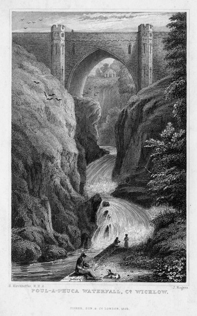 Poul a Phuca Waterfall, County Wicklow by J. Rogers