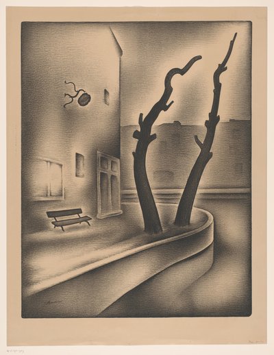 Corner of a Canal by Jacob Bendien (signed by artist)