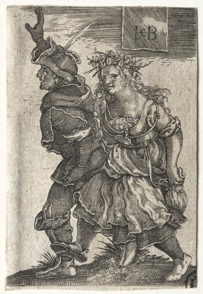 A Dancing Couple of Peasants by Jacob Binck