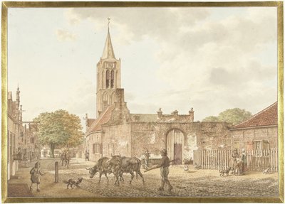 Street Scene in Beverwijk by Jacob  Cats