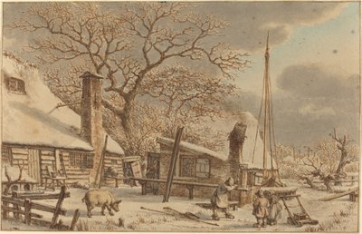 Farmyard in Winter by Jacob Cats