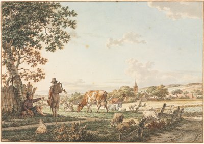 Pastoral Landscape with Village by Jacob Cats