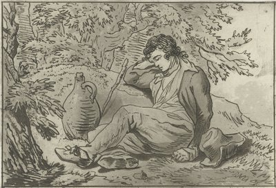 Young Man Sitting Next to a Jug by Jacob Ernst Marcus