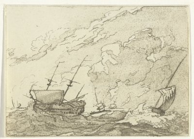 Ships in a Storm by Jacob Ernst Marcus