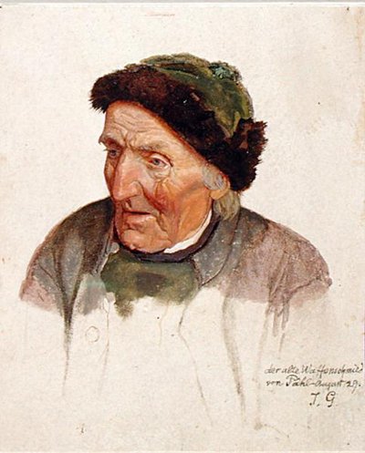 The Old Armourer from Pahl, 1829 by Jacob Gensler