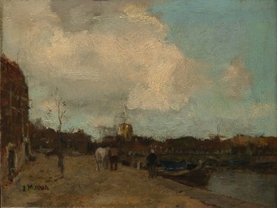 Canal Side by Jacob Henricus Maris