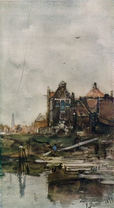Old Houses, Amsterdam, c1870 by Jacob Henricus Maris