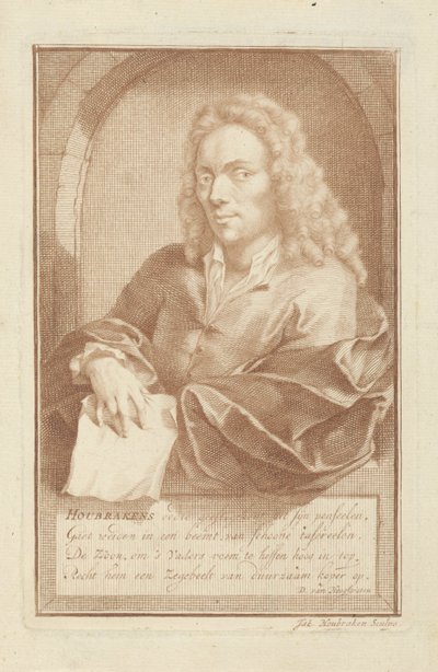 Portrait of Arnold Houbraken by Jacob Houbraken