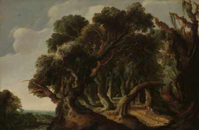 Wooded Landscape by Jacob Jacobsz van Geel (signed by artist)