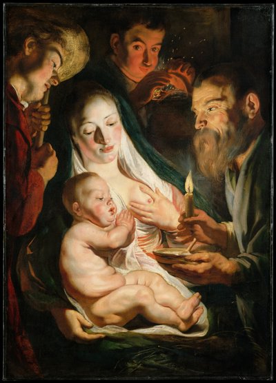 The Holy Family with Shepherds by Jacob Jordaens
