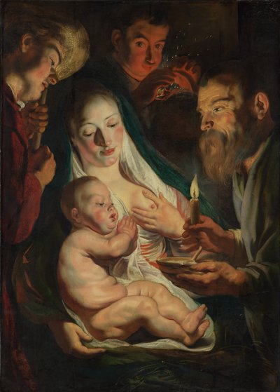 The Holy Family with Shepherds by Jacob Jordaens