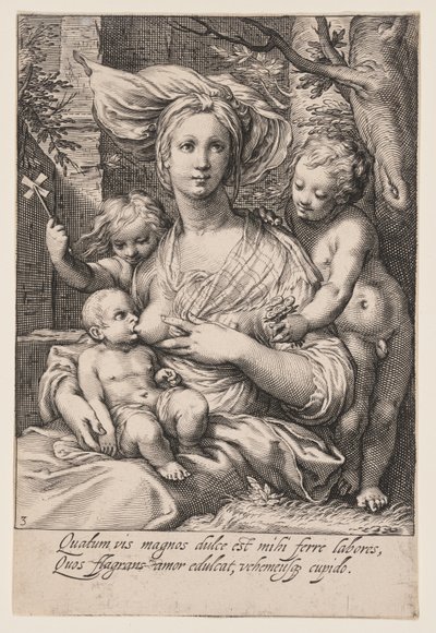 Charity, from The Seven Virtues by Jacob Matham