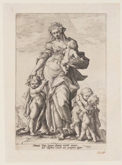 Charity, from The Virtues by Jacob Matham
