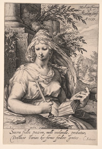 Faith, from The Seven Virtues by Jacob Matham