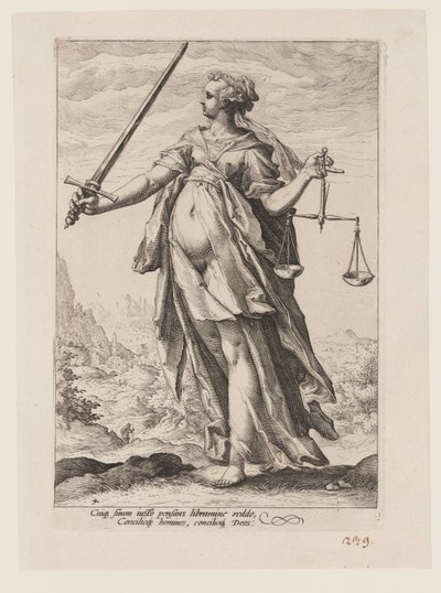 Justice, from The Virtues by Jacob Matham