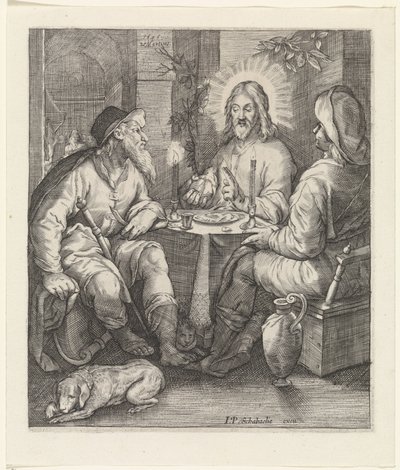 Supper at Emmaus by Jacob Matham