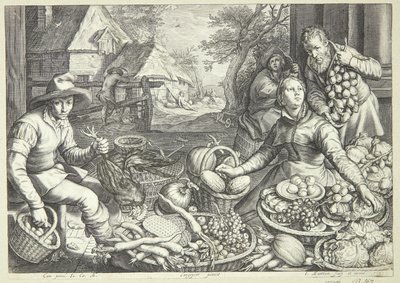 Market Scene by Jacob Matham