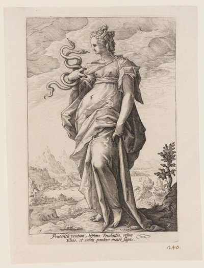 Prudence, from The Virtues by Jacob Matham