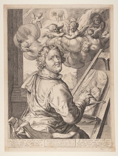 St Luke Painting the Virgin by Jacob Matham