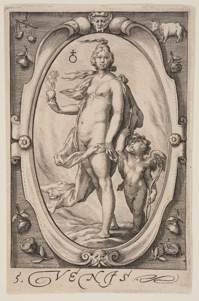 Venus, from The Seven Planets by Jacob Matham