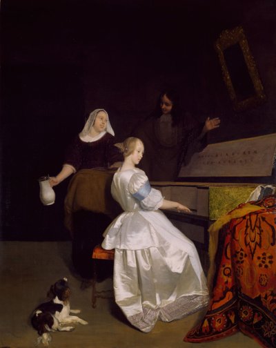 The Music Lesson by Jacob Lucasz Ochtervelt