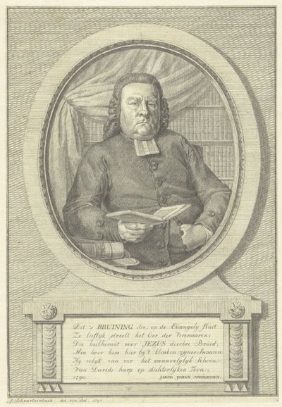 Portrait of Hermanus Adrianus Bruining by Jacob Schwartzenbach
