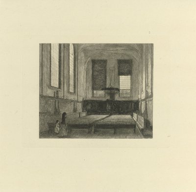 Interior of the Mennonite Church in Utrecht by Jacob Taanman