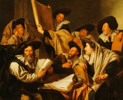 A Rabbinical Disputation by Jacob Toorenvliet