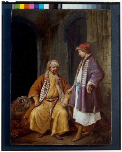 Two Oriental Merchants Conversing by Jacob Toorenvliet