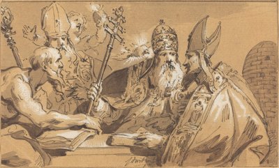 The Four Fathers of the Church by Jacob de Wit