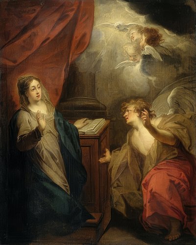 The Annunciation to Mary by Jacob de Wit