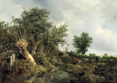 Landscape with a Hut, 1646 by Jacob van Ruisdael