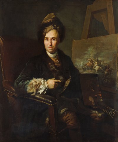 The Battle Painter Ignace-Jacques Parrocel by Jacob van Schuppen