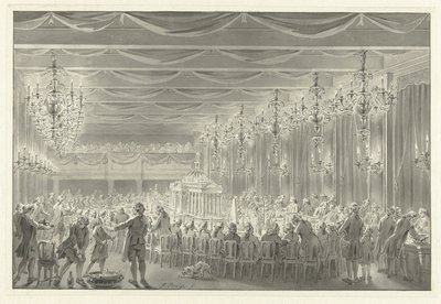 Alliance Meal in Amsterdam, 1786 by Jacobus Buys (signed by artist)