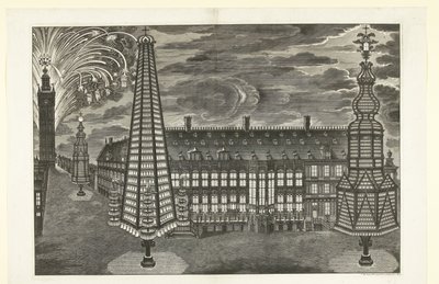 Illumination and Fireworks in Ghent, 1717 by Jacobus Harrewijn