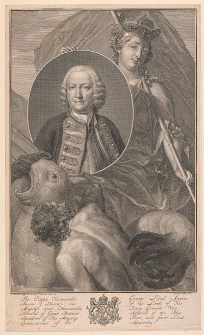 George Lord Anson by Jacobus Houbraken