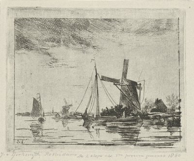 River View with Mill by Jacobus van Gorkom jr.