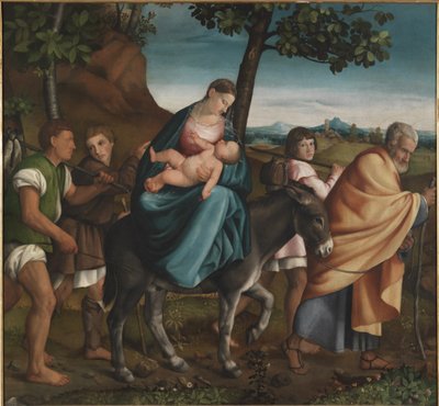 The Flight into Egypt by Jacopo Bassano il vecchio
