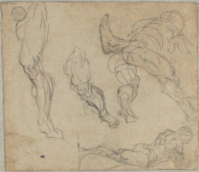 Figures and Legs (verso) by Jacopo Tintoretto